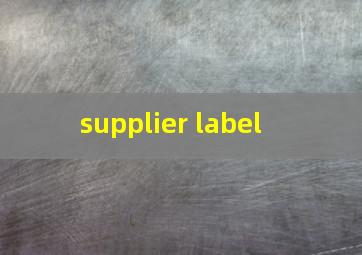  supplier label